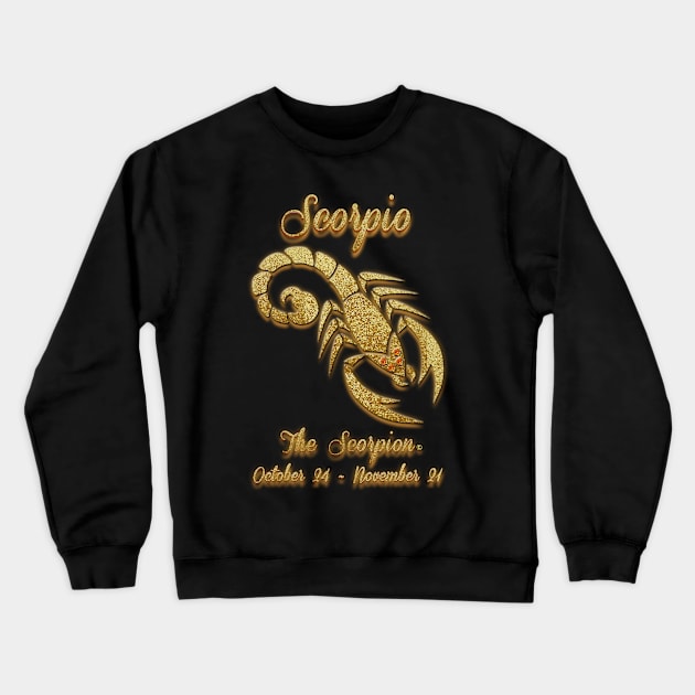 Astrology Designs Crewneck Sweatshirt by triplefivedesigns